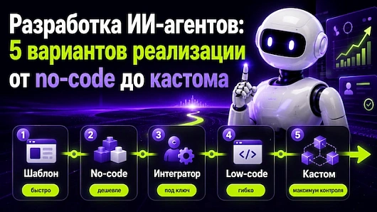 Разработка ИИ-агентов: 5 вариантов реализации от no-code до кастома