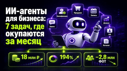ИИ-агенты для бизнеса: 7 задач, где окупаются за месяц