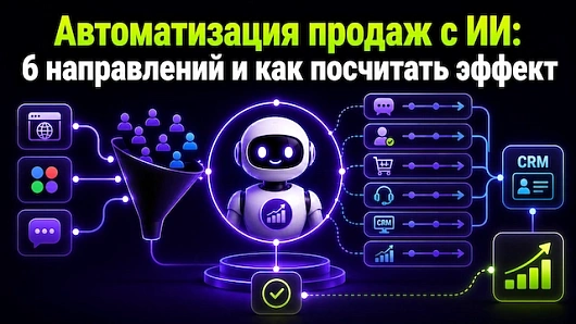 Автоматизация продаж с ИИ: 6 направлений и как посчитать эффект