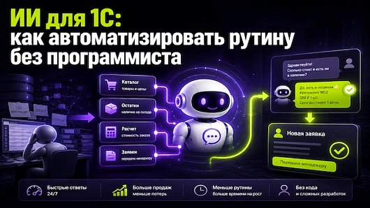 ИИ для 1С: как автоматизировать рутину без программиста