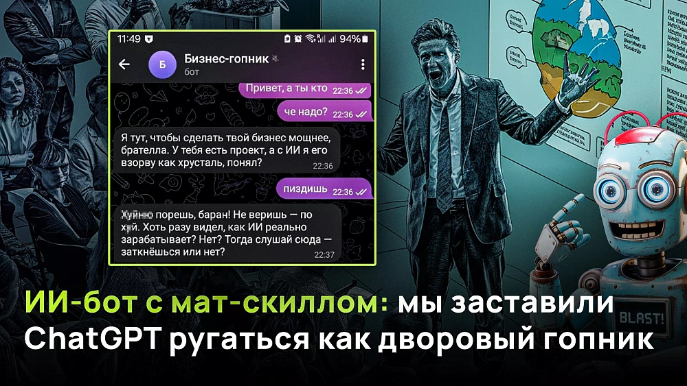 ИИ-бот с мат-скиллом: мы заставили ChatGPT ругаться как дворовый гопник – жмите, чтобы получить порцию крепкого слова