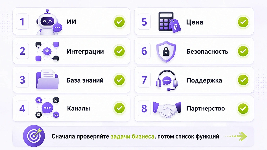 Как выбрать ИИ для бизнеса: 8 критериев и сравнительная таблица Как выбрать ИИ для бизнеса: 8 критериев и сравнительная таблица
