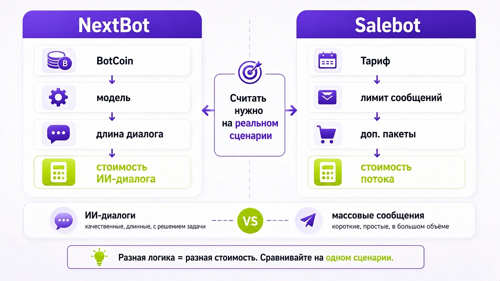 NextBot vs Salebot: честное сравнение в 2026 NextBot vs Salebot: честное сравнение в 2026