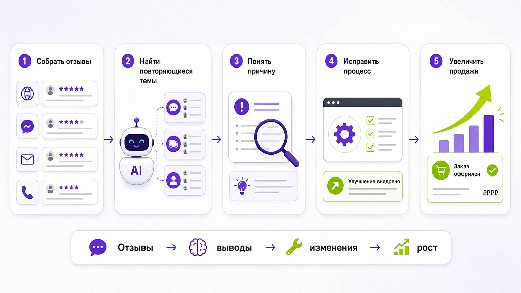 Как анализ отзывов с помощью ИИ помогает улучшить репутацию бизнеса Как анализ отзывов с помощью ИИ помогает улучшить репутацию бизнеса